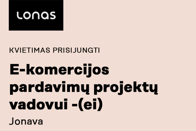 E-komercijos pardavimų projektų vadovas -(ė) Jonavoje